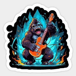 gorilla guitarist Sticker